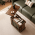 Derry Natural Solid Walnut Movable Side Table