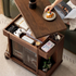 Derry Natural Solid Walnut Movable Side Table