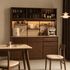 Derry Natural Solid Walnut Sideboard with Hutch Dresser