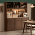 Derry Natural Solid Walnut Sideboard with Hutch Dresser