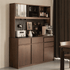 Derry Natural Solid Walnut Sideboard with Hutch Dresser Design Two