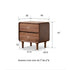 Dover Natural Solid Walnut Bedside Table | Oak Furniture Store