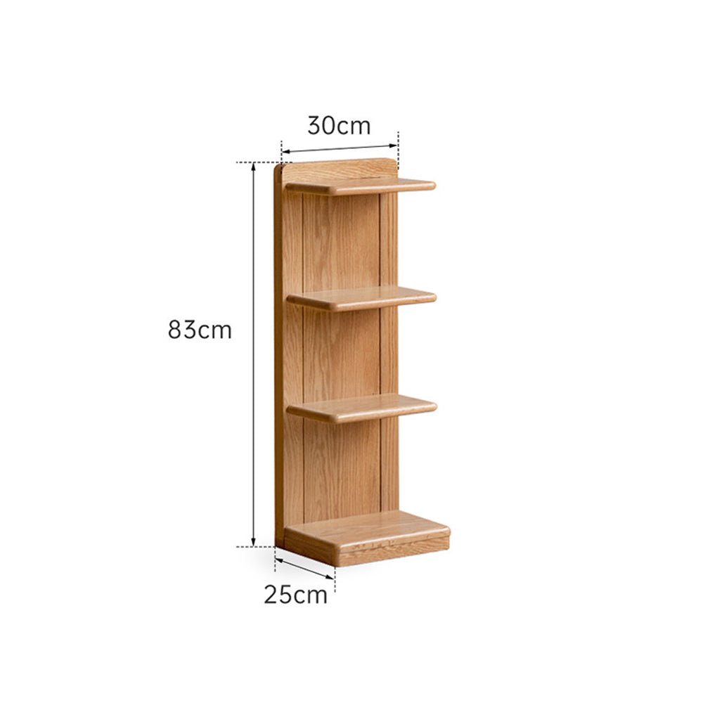 Dviete Natural Solid Oak Multi - Shelf Storage Bookcase | Oak Furniture Store