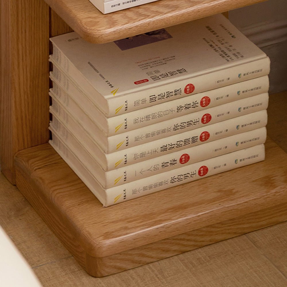 Dviete Natural Solid Oak Multi - Shelf Storage Bookcase | Oak Furniture Store