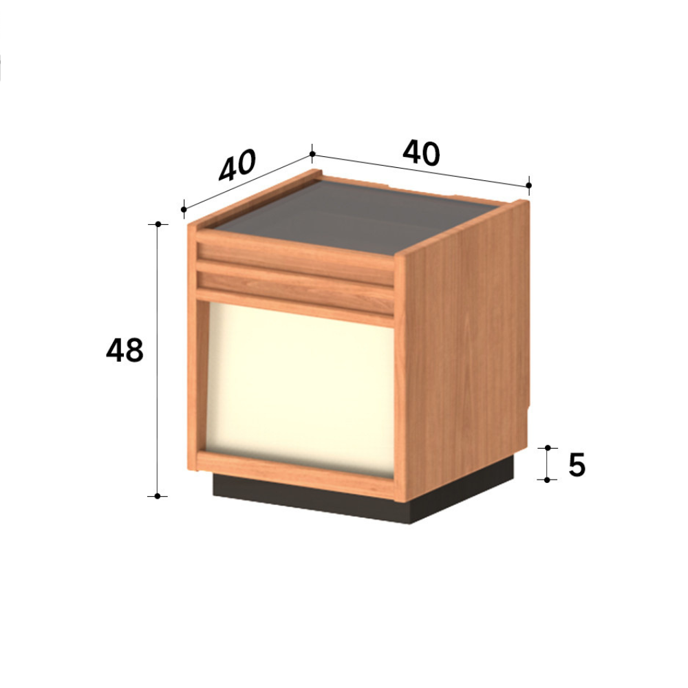 Elmas Natural Solid Cherry Bedside Table