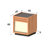 Elmas Natural Solid Cherry Bedside Table