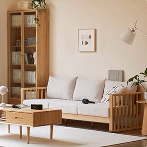 Elmen Natural Solid Beech Sofa - Oak Furniture Store & Sofas