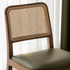 Ely Natural Solid Walnut Dining Chair styled with dining table in a contemporary home