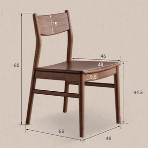 Elze Natural Solid Walnut Dining Chair - Oak Furniture Store