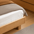 Endrinal Natural Solid Ash Bed Frame with Adjustable Headboard