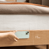 Endrinal Natural Solid Ash Bed Frame with Adjustable Headboard