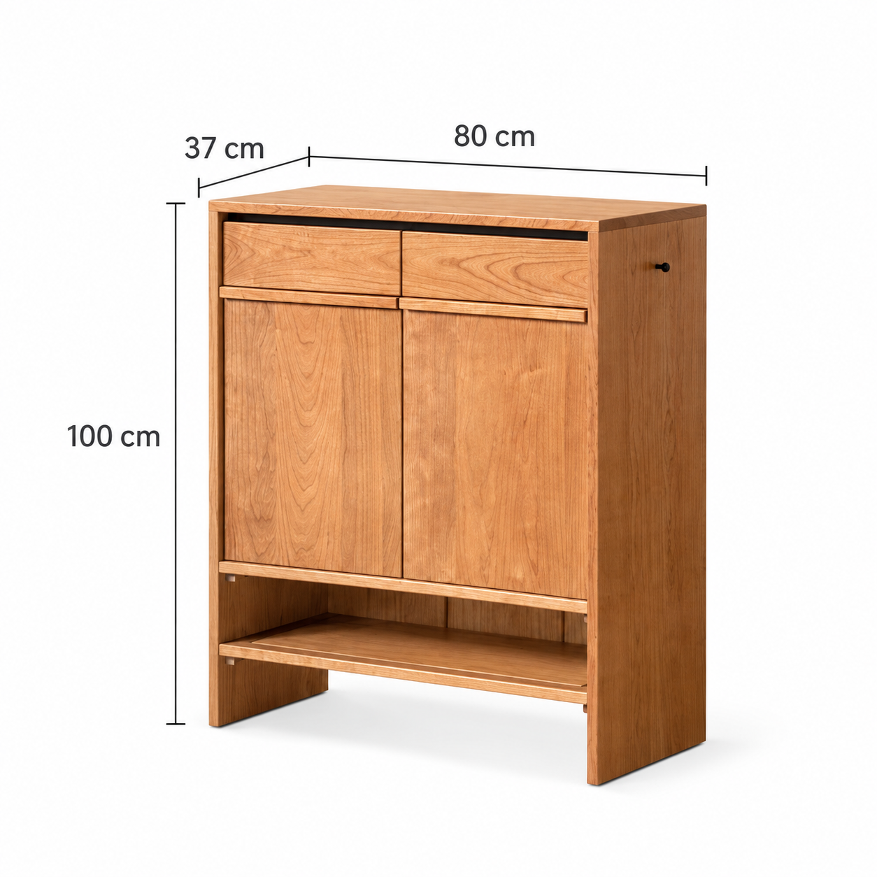 Enna Natural Solid Cherry Shoe Cabinet