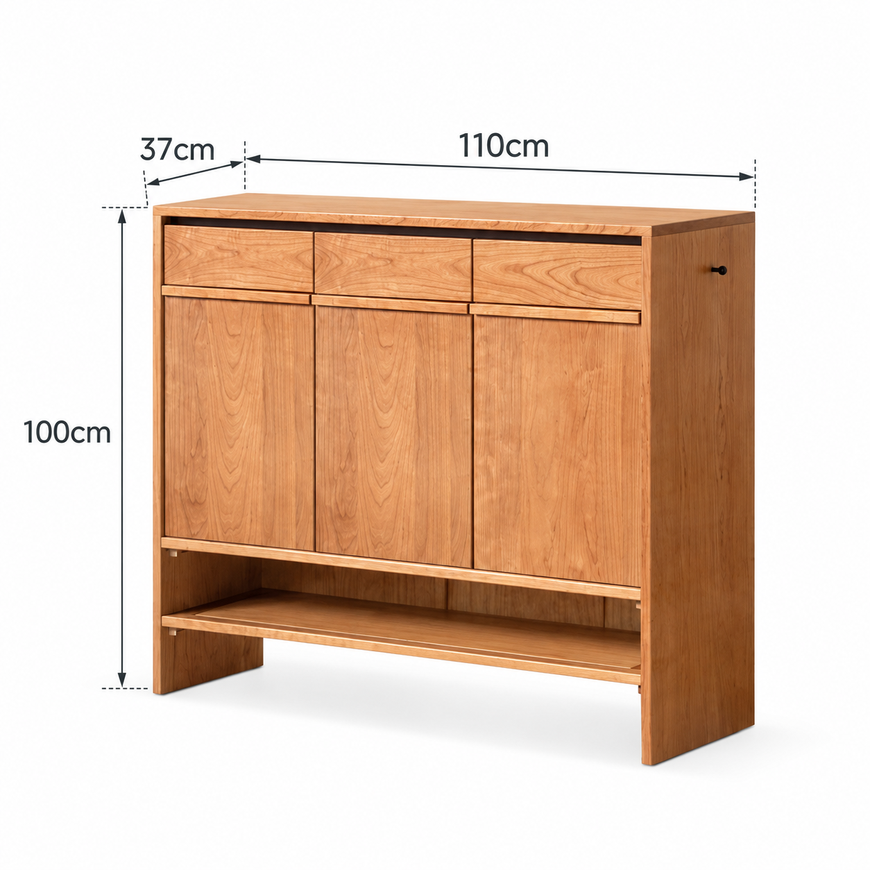 Enna Natural Solid Cherry Shoe Cabinet