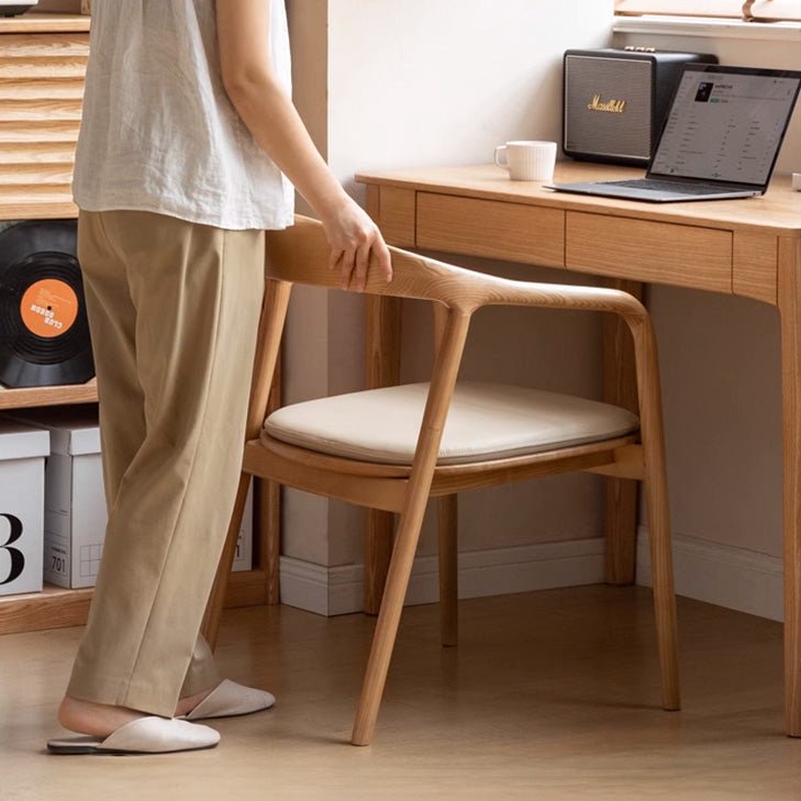 Essen Natural Solid Ash Dining Leisure Chair - Oak Furniture Store