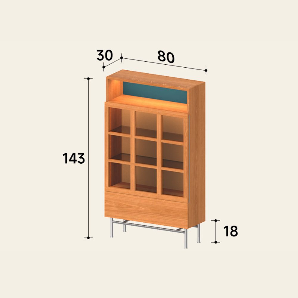 Exeter Natural Solid Cherry Side Cabinet