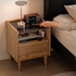 Felle Natural Solid Ash Bedside Table