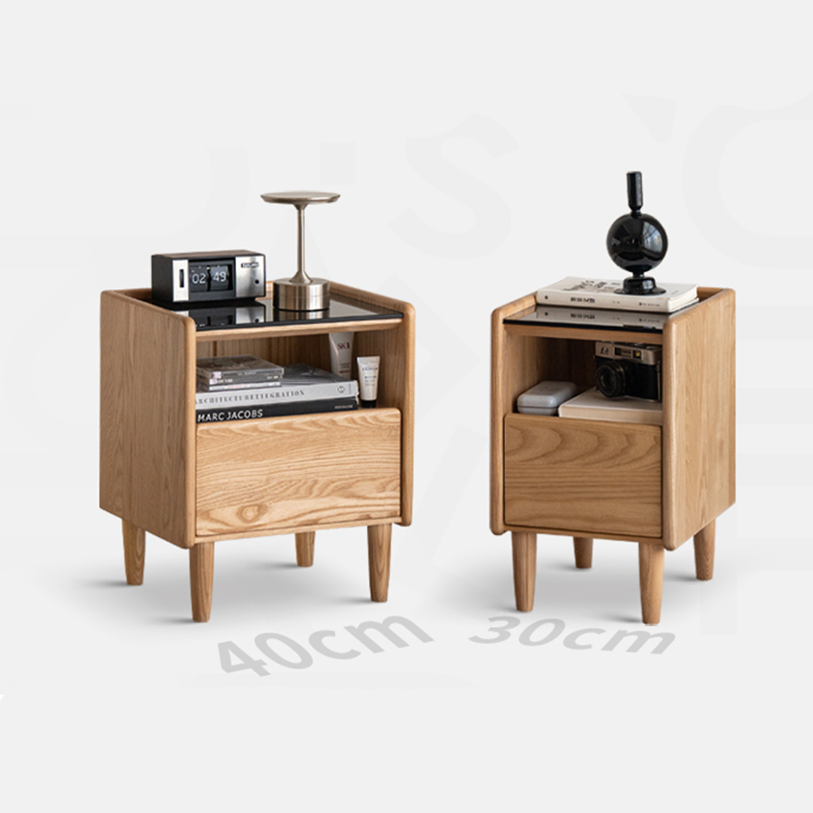 Felle Natural Solid Ash Bedside Table