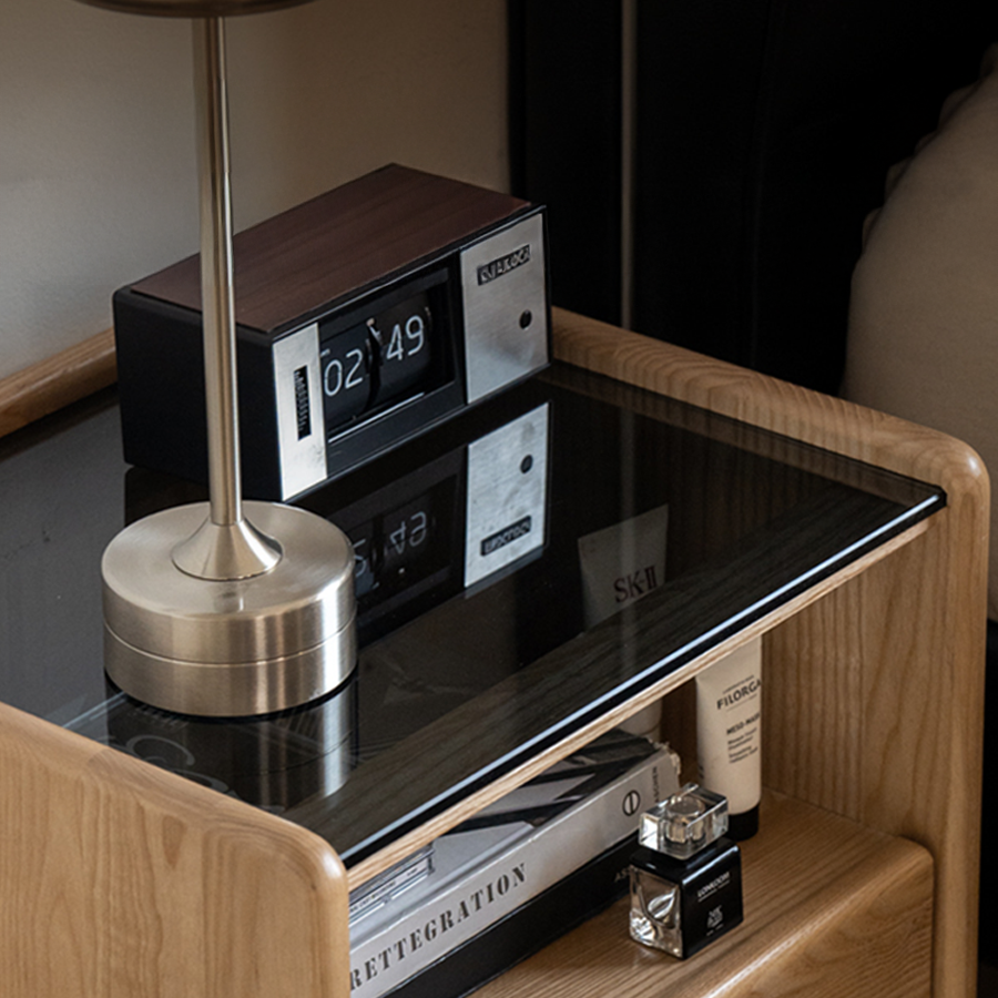 Felle Natural Solid Ash Bedside Table