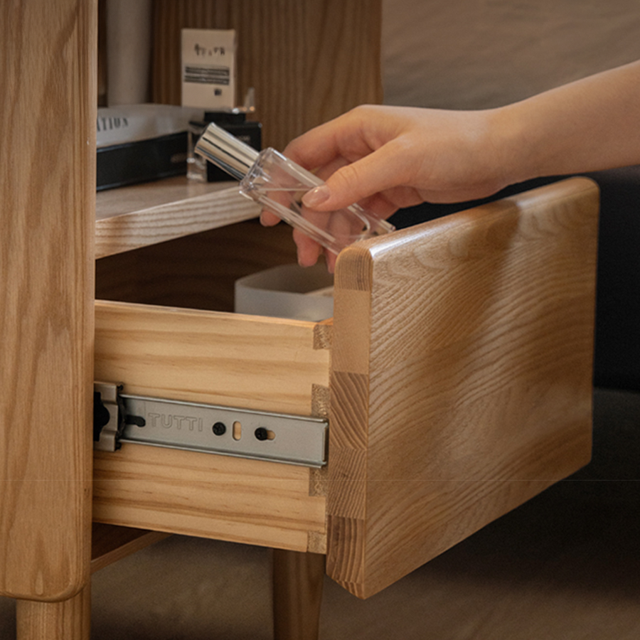 Felle Natural Solid Ash Bedside Table
