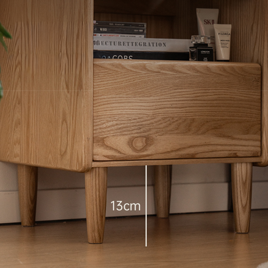 Felle Natural Solid Ash Bedside Table