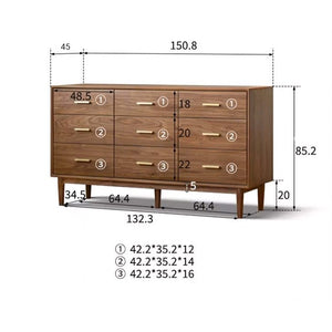 Fenton Solid Walnut Chest of Drawers - Oak Furniture Store