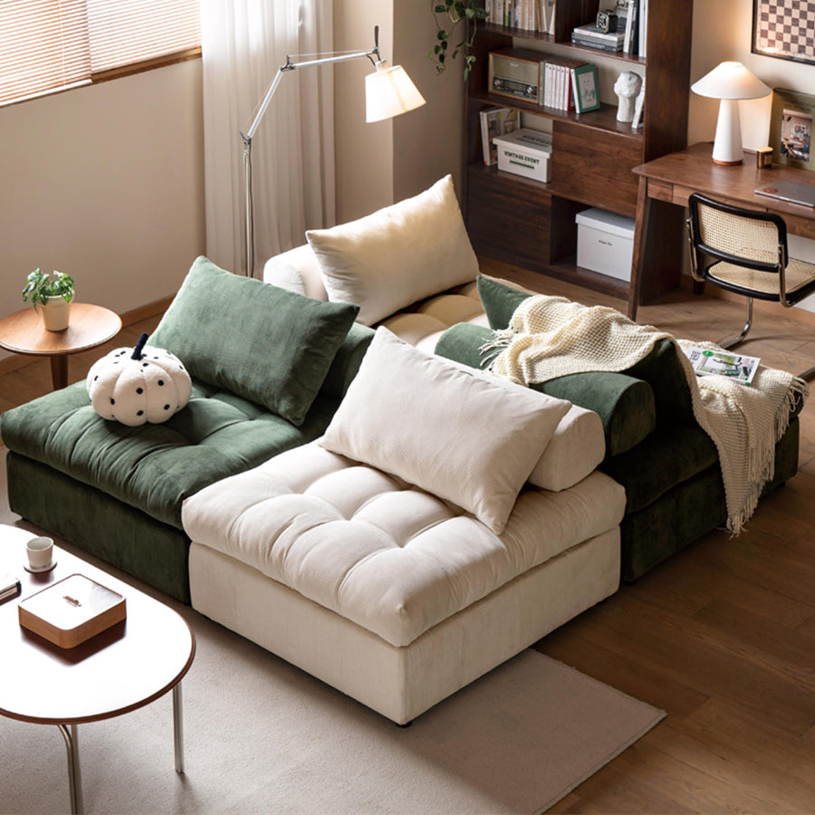 Flexi Modular Pure Comfort Plush Corduroy Sofa