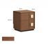Walnut Fontana bedside table product dimensions showing 45 cm width, 35 cm depth and 48.9 cm height