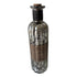 French Chateau rustic antique silver decorative bottle with cork stopper and vintage label detail