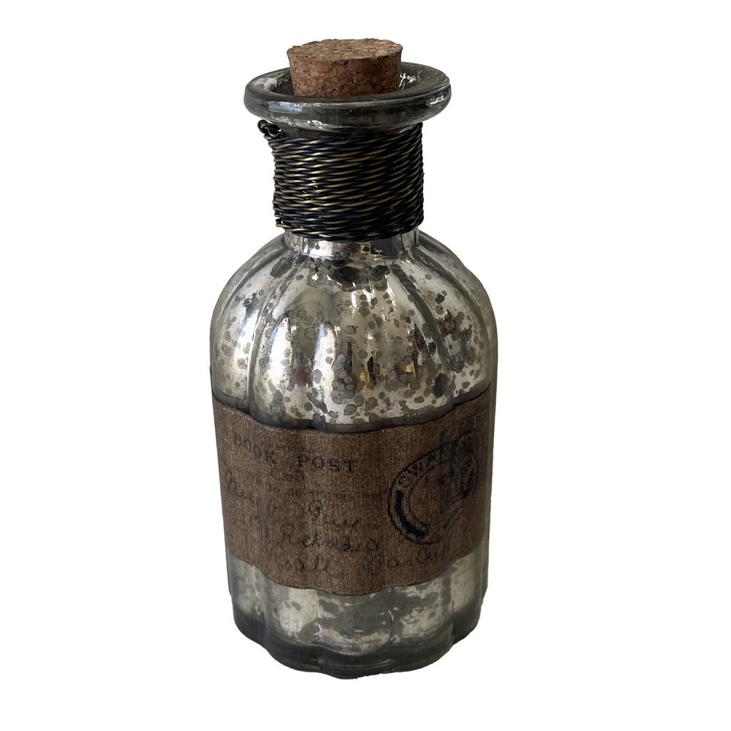 French Chateau Antique Bottle - Rustic Antique Silver RAI6058
