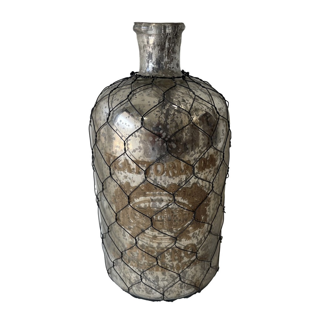 French Chateau Antique Bottle - Rustic Antique Silver RAI6068