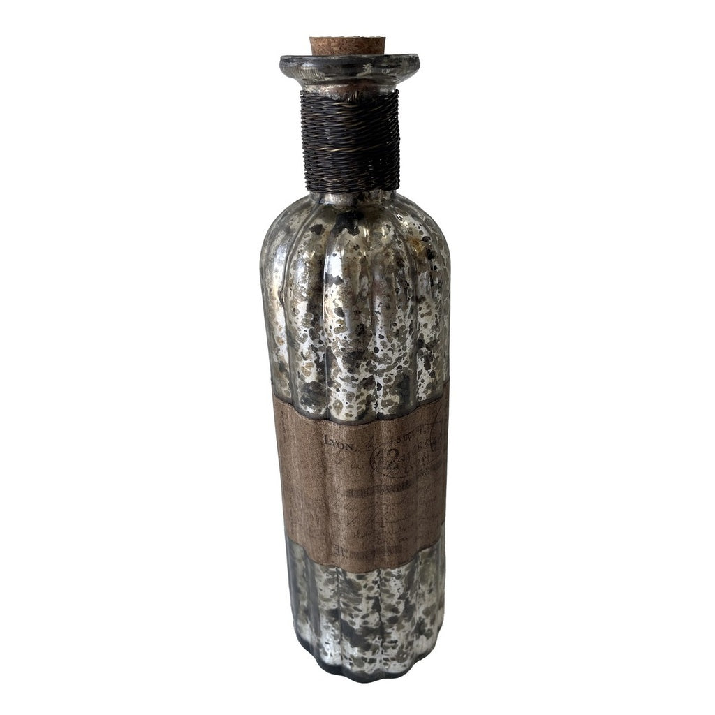 French Chateau Antique Bottle - Rustic Antique Silver RAI6056