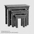 French Rustic Solid Oak Nest of Tables