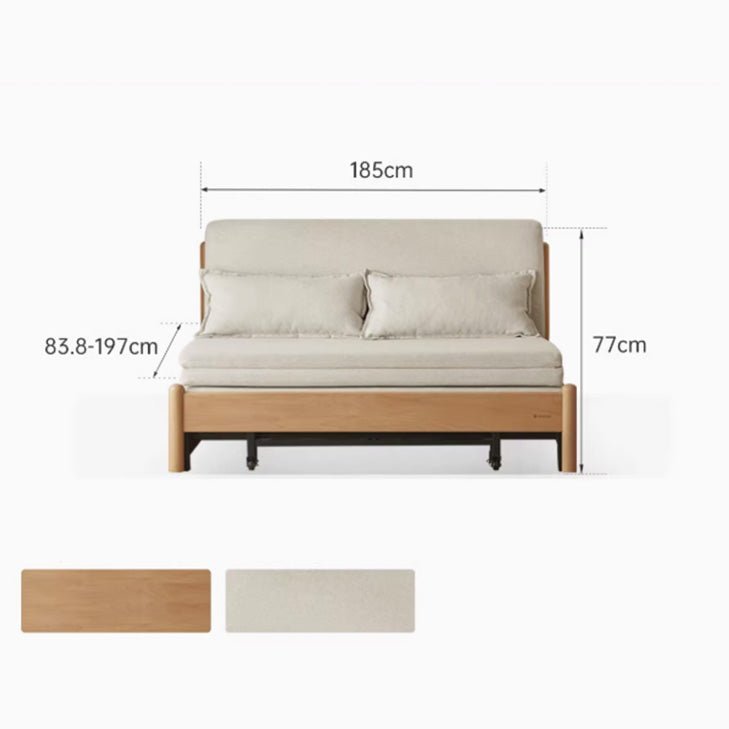 Futtsu Natural Solid Beech Sofa Bed | Oak Furniture Store