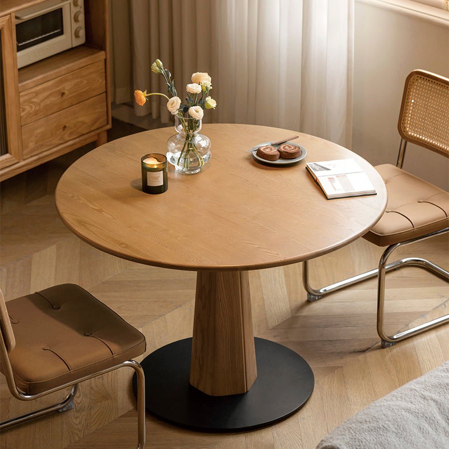 Garwood Natural Solid Ash Round Dining Table | Oak Furniture Store