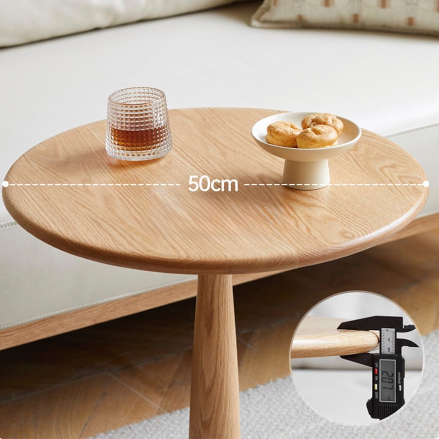 Garwood Solid Hardwood Round Side Table | Oak Furniture Store