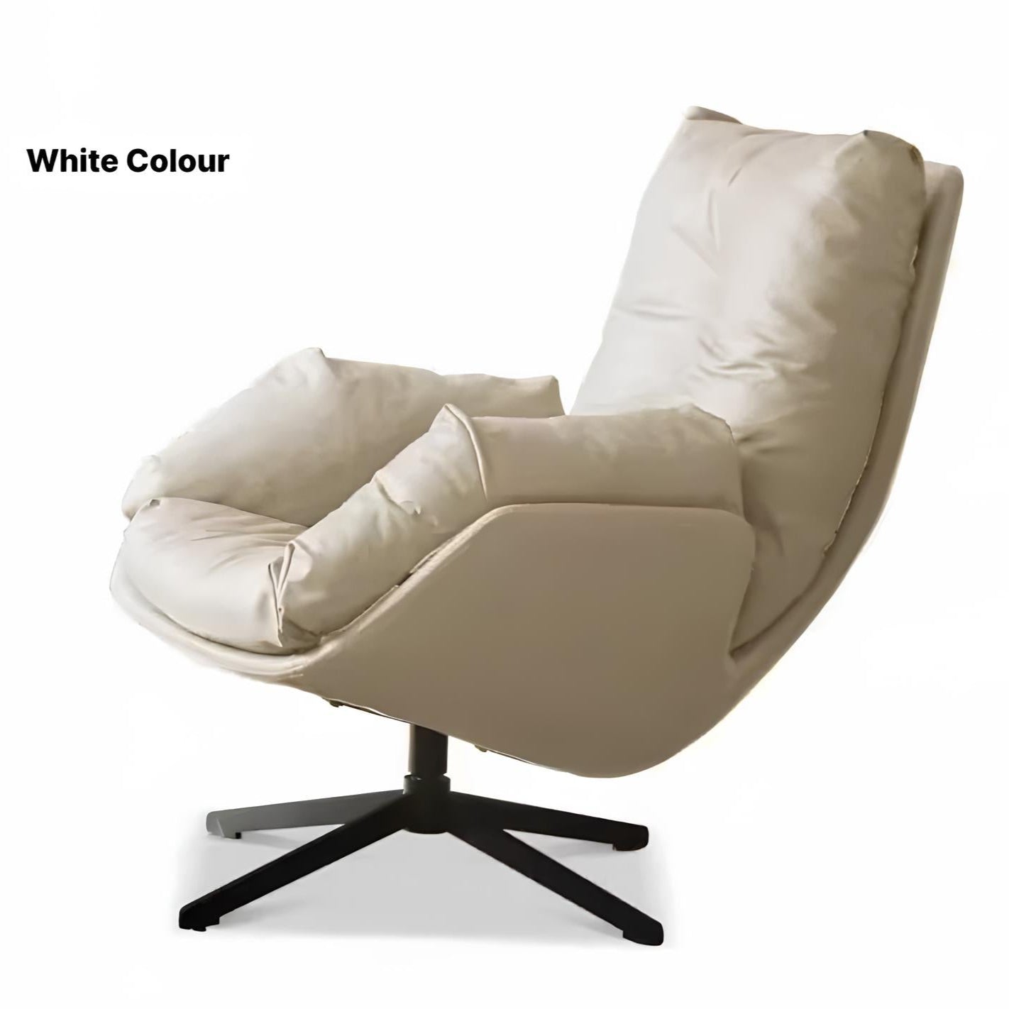 Genner Luxe Silicone Leather Swivel Leisure Chair Sofa - Oak Furniture Store