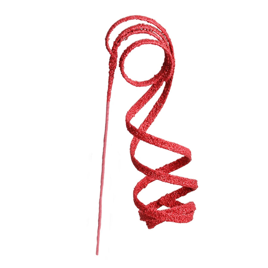 Glitter Curly Spray Red FXSP506RD