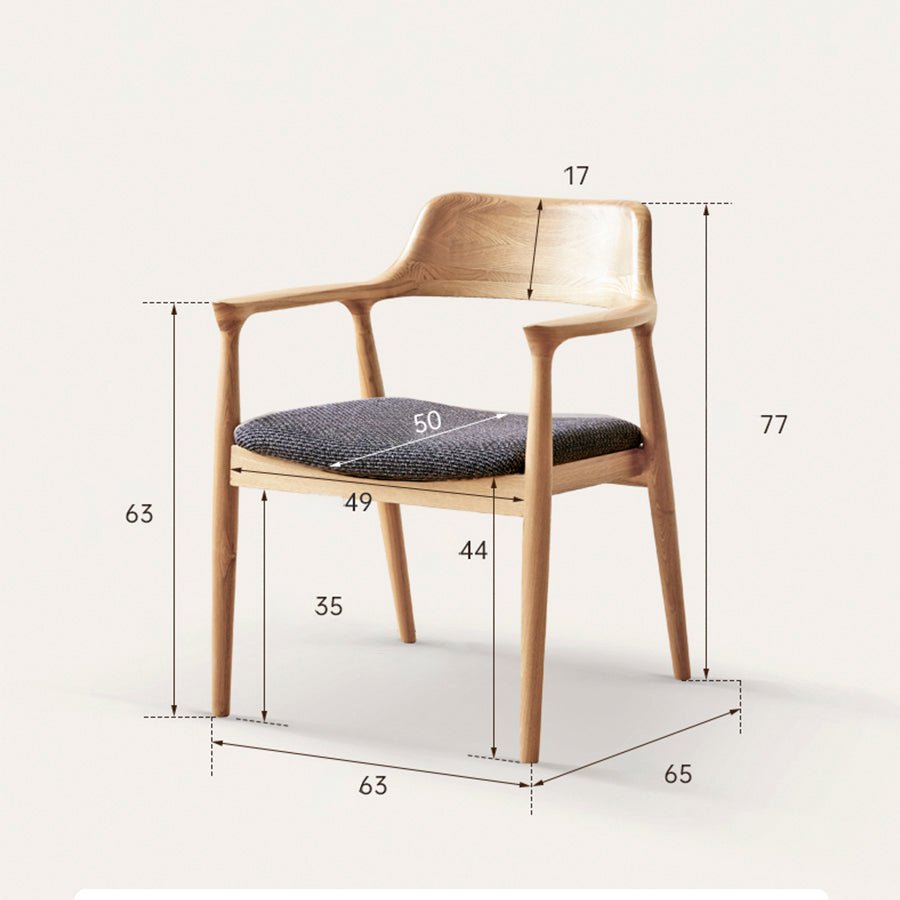 Graz Natural Solid Ash Dining Chair | Oak Furniture Store