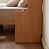 Guardo Natural Solid Rubber Wood Bedside Table with Hutch