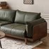 Hamburg Black Walnut Genuine Leather Sofa