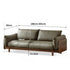 Hamburg Black Walnut Genuine Leather Sofa