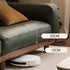 Hamburg Black Walnut Genuine Leather Sofa with Adjustable Headrest