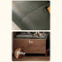 Hamburg Black Walnut Genuine Leather Sofa with Adjustable Headrest