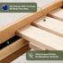 Hamburg Natural Solid Rubber Wood Bed Frame