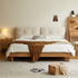 Hamburg Natural Solid Rubber Wood Bed Frame