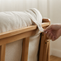 Hamburg Natural Solid Rubber Wood Bed Frame