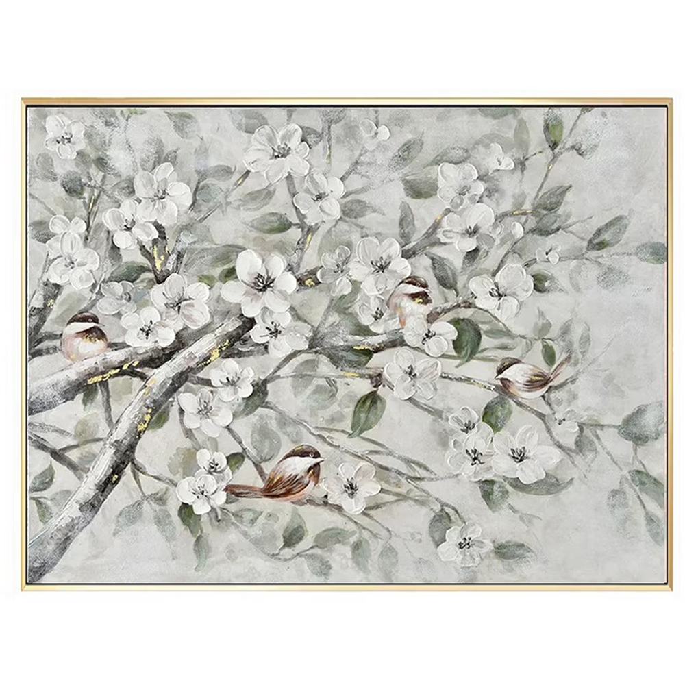 Hand Painted Flower Painting - Gold Frame RAC7002