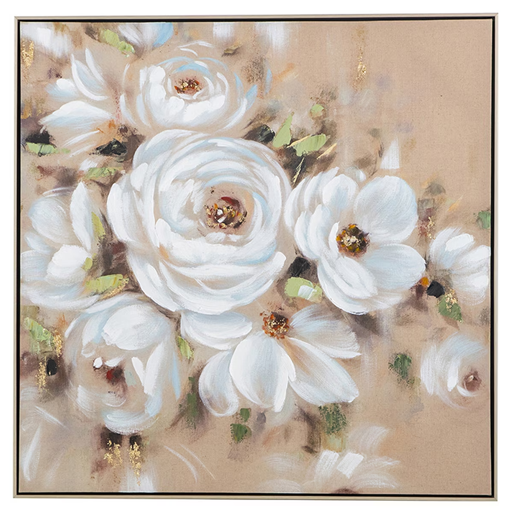 Hand Painted Flower Painting - Gold Frame RAC7007