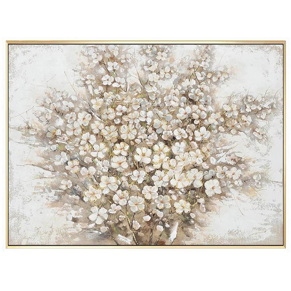 Hand Painted Flower Painting - Gold Frame RAC7010