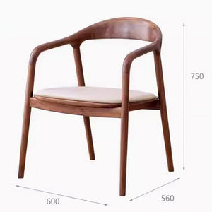 Hanson Solid Walnut Dining Chair - Oak Furniture Store